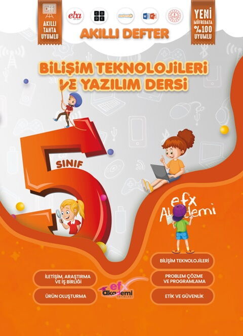 EFX Akademi 5. Sınıf Bilişim Teknolojileri ve Yazılım Dersi Akıllı Defter