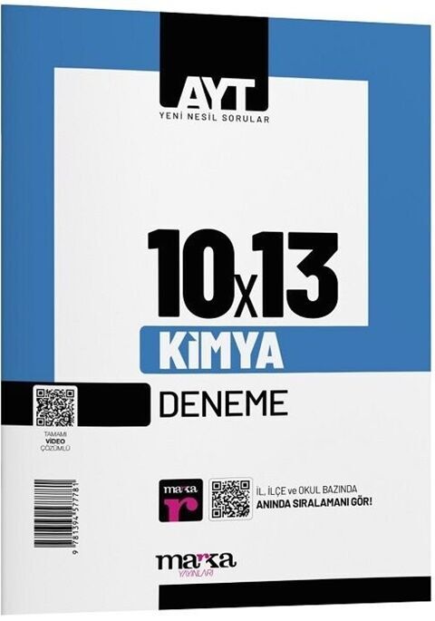 Marka Yayınları AYT Kimya 10 x 13 Deneme