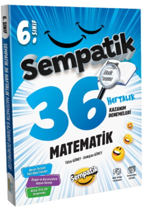 Ünlüler Karması 6. Sınıf Matematik Sempatik 36 Haftalık Kazanım Denemeleri