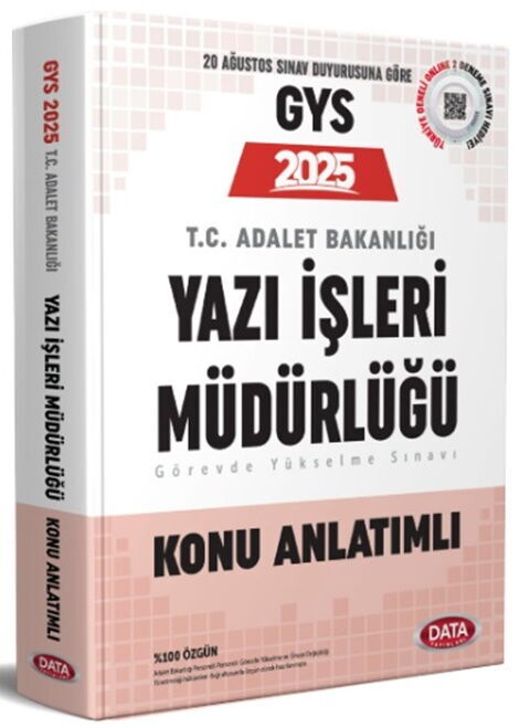 Data Yayınları 2025 Adalet Bakanlığı Yazı İşleri Müdürlüğü GYS Konu Anlatımlı