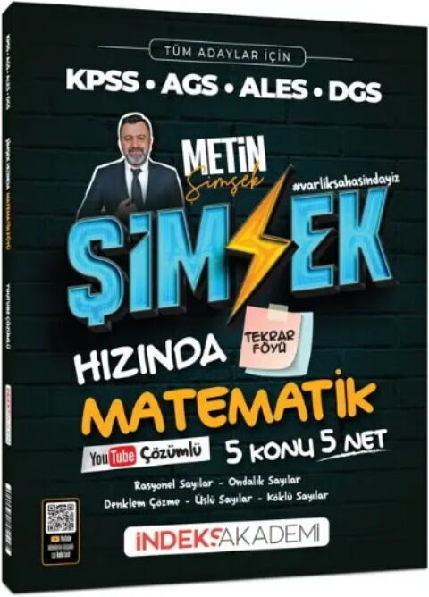 İndeks Akademi KPSS MEB AGS ALES DGS Şimşek Hızında Matematik Tekrar Föyü Youtube Video Çözümlü