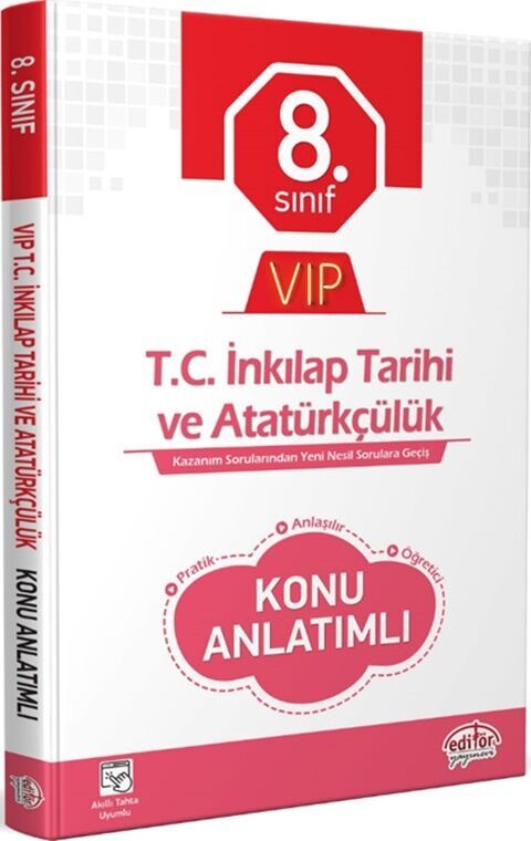 Editör Yayınları 8. Sınıf VIP T.C. İnkılap Tarihi ve Atatürkçülük Konu Anlatımı