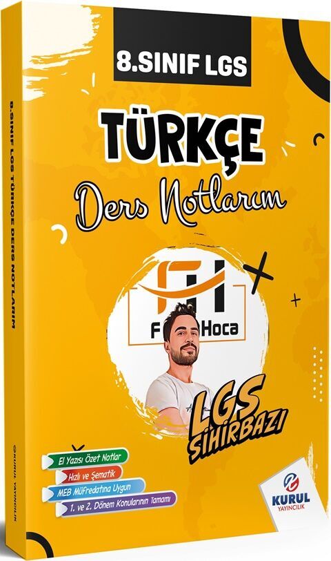 Kurul Yayıncılık 8. Sınıf LGS Sihirbazı Türkçe Ders Notlarım