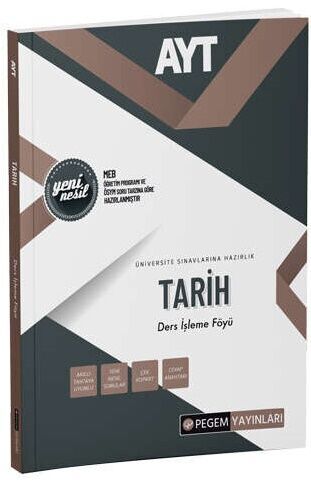 Pegem Yayınları AYT Tarih Ders İşleme Föyü
