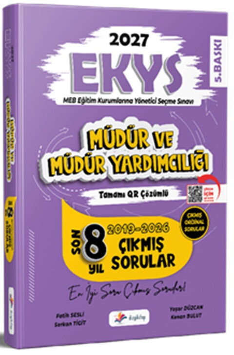 Dizgi Kitap 2027 MEB EKYS Müdür ve Müdür Yardımcılığı Tamamı Qr Çözümlü Son 8 Yıl Çıkmış Sorular