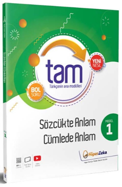 Hiper Zeka Yayınları 8. Sınıf Tam Türkçe 1 - Sözcükte ve Cümlede Anlam