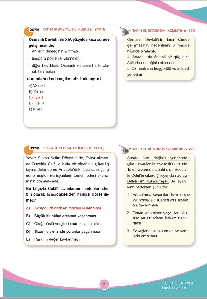 Limit Yayınları TYT AYT Tarih El Kitabı,Kitapİşler - İşler Kitabevleri