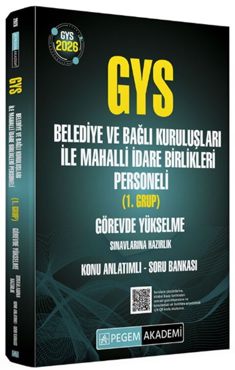 Pegem Akademi 2026 GYS Belediye ve Bağlı Kuruluşları ile Mahalli İdare Birlikleri Personeli Konu Anlatımlı Soru Bankası