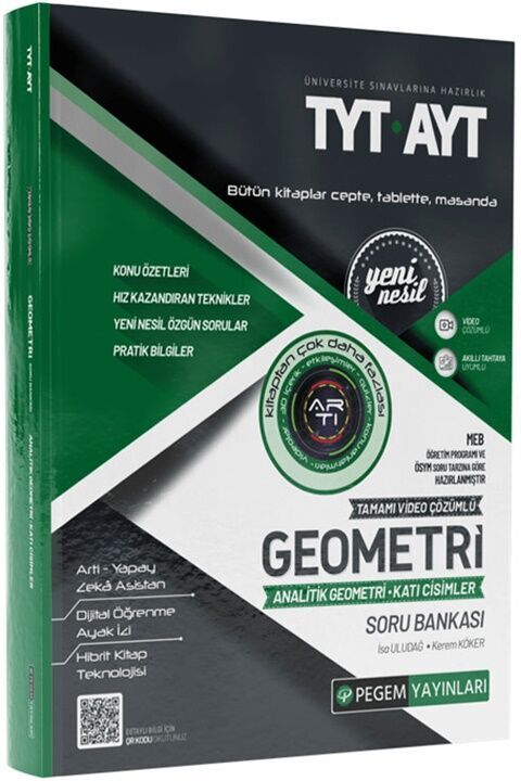 Pegem Yayınları TYT AYT Geometri Analitik Geometri Katı Cisimler Tamamı Çözümlü Soru Bankası