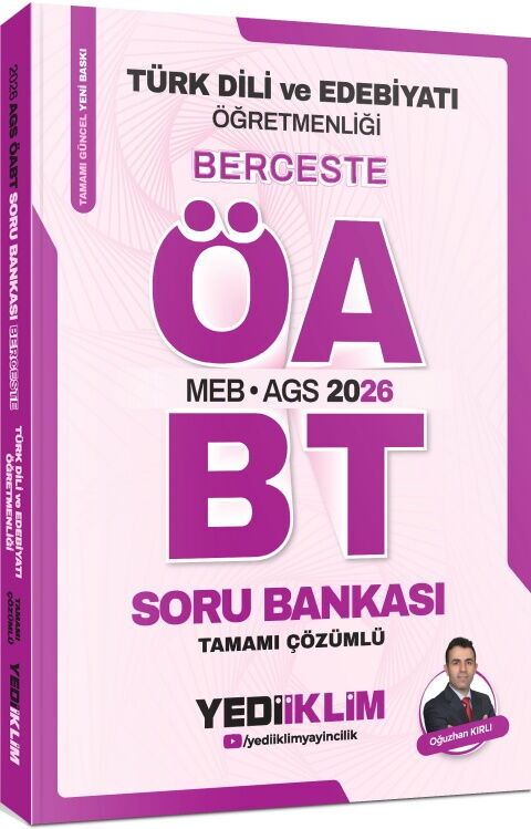 Yediiklim Yayınları 2026 MEB AGS ÖABT Türk Dili Ve Edebiyatı Öğretmenliği Berceste Tamamı Çözümlü Soru Bankası