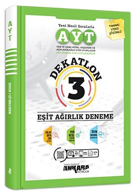 Ankara Yayıncılık AYT Eşit Ağırlık Dekatlon 3 Deneme