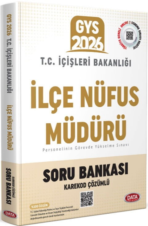Data Yayınları 2026 GYS T.C. İçişleri Bakanlığı İlçe Nüfus Müdürü Soru Bankası