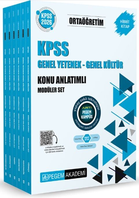 Pegem Akademi 2026 KPSS Ortaöğretim Genel Yetenek Genel Kültür Konu Anlatımlı Modüler Set