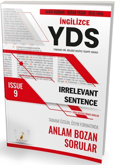 Pelikan Yayınları YDS İngilizce Irrelevant Sentence Issue 9