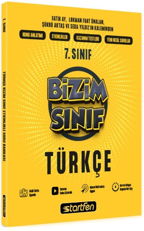 Startfen Yayınları 7. Sınıf Türkçe Bizim Sınıf Etkinlikli Soru Bankası