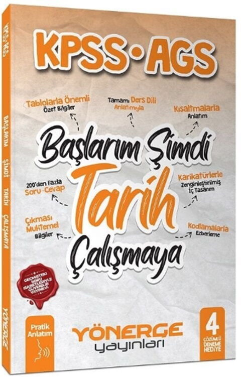 Yönerge KPSS MEB AGS Başlarım Şimdi Tarih Çalışmaya Pratik Anlatım