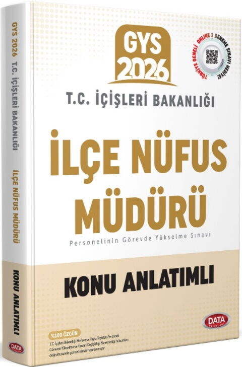 Data Yayınları 2026 GYS T.C. İçişleri Bakanlığı İlçe Nüfus Müdürü Konu Anlatımlı