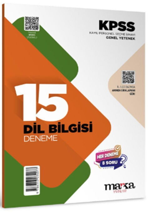 Marka Yayınları KPSS Dil Bilgisi 15 x 8 Deneme