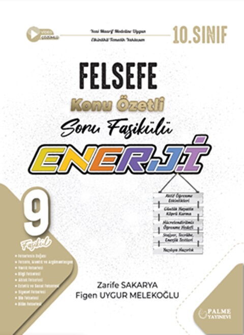Palme Yayınları 10. Sınıf Felsefe Enerji Konu Özetli Soru Fasikülleri