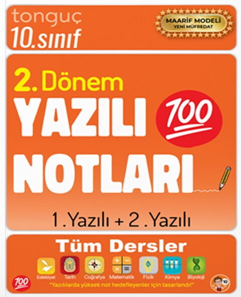 Tonguç Akademi 10. Sınıf Yazılı Notları 2. Dönem 1 ve 2. Yazılı