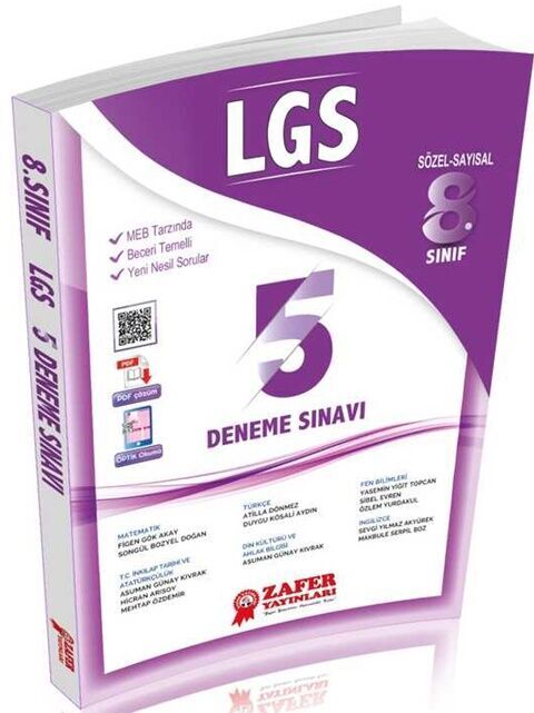 Zafer Yayınları 8. Sınıf LGS 5 li Deneme Sınavı