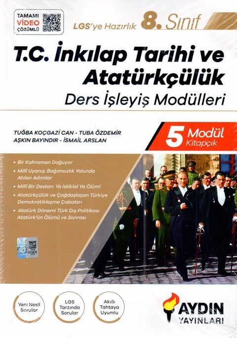 Aydın Yayınları 8. Sınıf İnkılap Tarihi ve Atatürkçülük Ders İşleyiş Modülleri