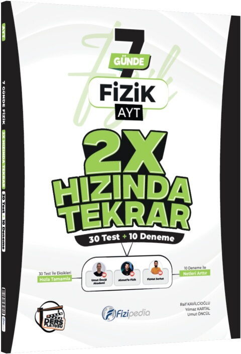 Fizipedia Yayınları AYT Fizik Ders Platosu 7 Günde 2X Hızında