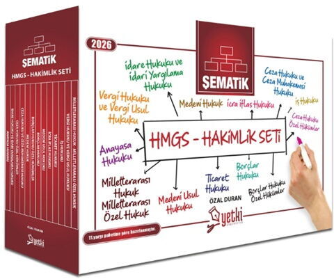 Yetki Yayınları 2026 HMGS Hakimlik Şematik Set