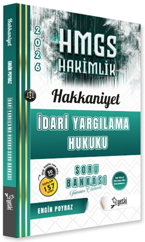 Yetki Yayınları 2026 HMGS İdari Yargılama Hukuku Hakkaniyet Soru Bankası