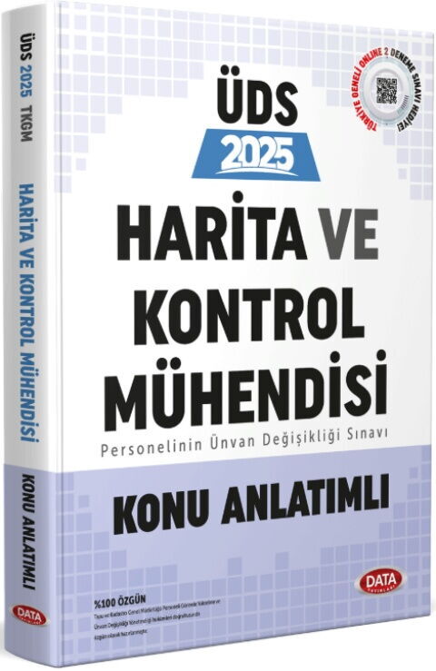 Data Yayınları 2025 ÜDS Tapu ve Kadastro Genel Müdürlüğü Harita ve Kontrol Mühendisi Unvan Değişikliği Sınavı Konu Anlatımlı