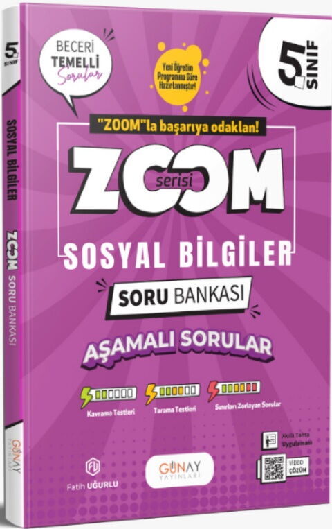 Günay Yayınları 5. Sınıf Sosyal Bilgiler Zoom Soru Bankası