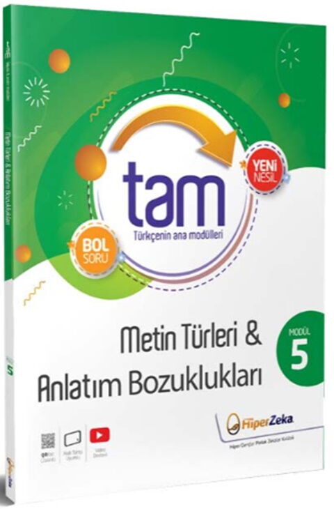 Hiper Zeka Yayınları 8. Sınıf Tam Türkçe 5 - Metin Türleri ve Anlatım Bozuklukları