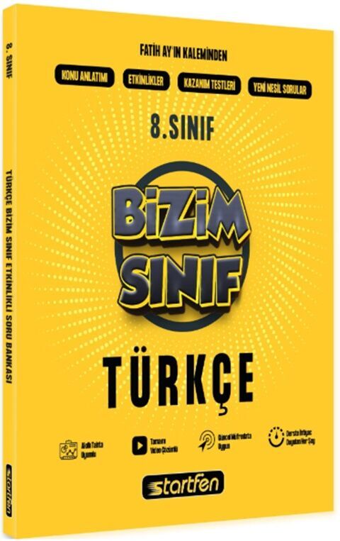 Startfen Yayınları 8. Sınıf Türkçe Bizim Sınıf Etkinlikli Soru Bankası