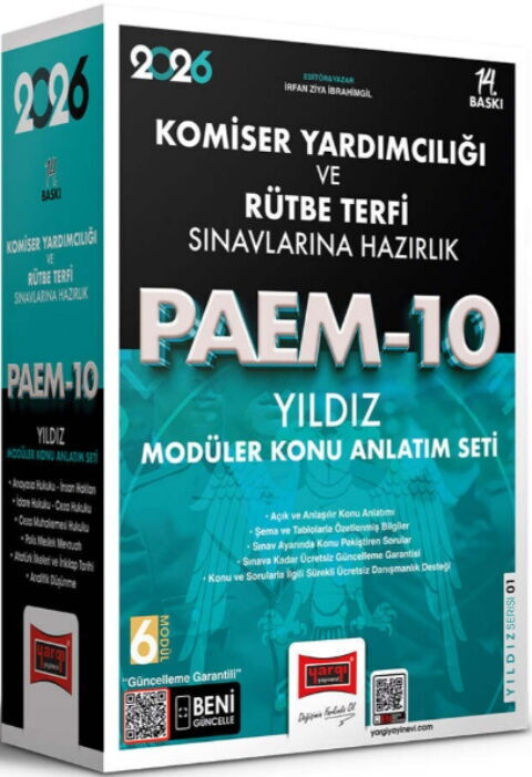 Yargı Yayınları 2026 PAEM Komiser Yardımcılığı ve Rütbe Terfi Sınavlarına Hazırlık Yıldız Modüler Konu Anlatım Seti