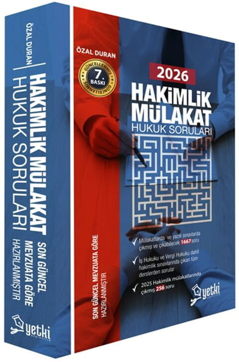 Yetki Yayınları 2026 Hakimlik Mülakat Hukuk Soruları 7. Baskı