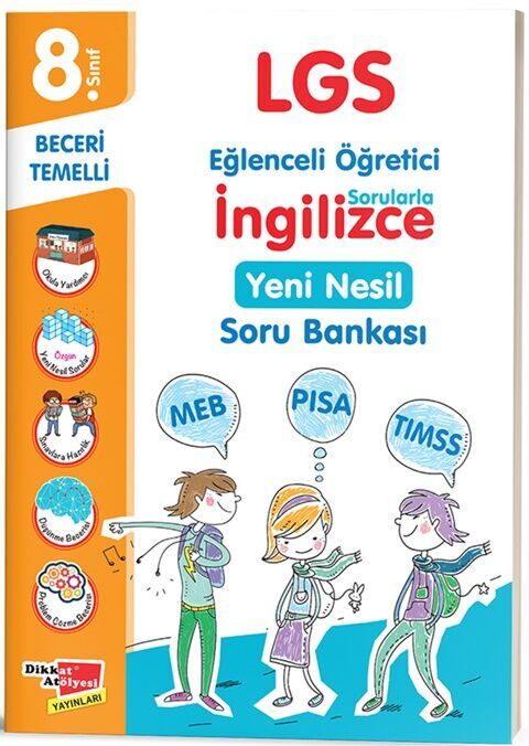 Dikkat Atölyesi Yayınları 8. Sınıf LGS İngilizce Yeni Nesil Soru Bankası