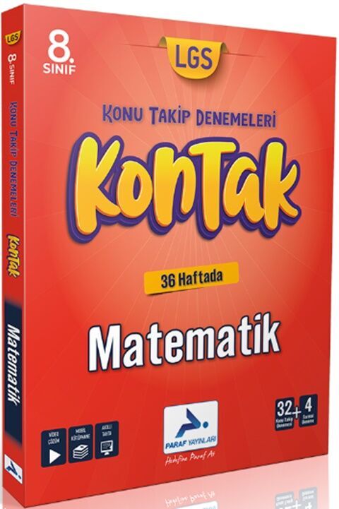 Paraf Yayınları 8. Sınıf Matematik Kontak Konu Takip Denemeleri
