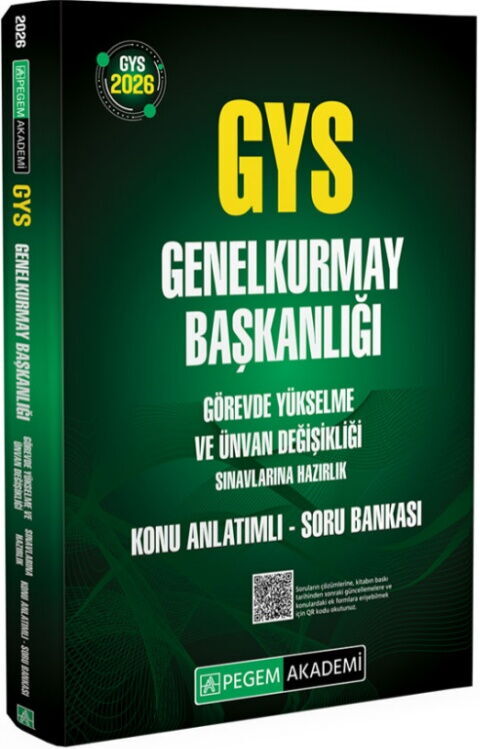 Pegem Akademi 2026 GYS Genelkurmay Başkanlığı Görevde Yükselme Konu Anlatımlı Soru Bankası