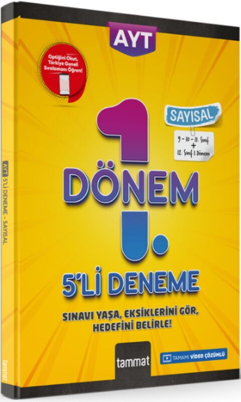 Tammat Yayıncılık AYT Sayısal 1. Dönem 5 Deneme