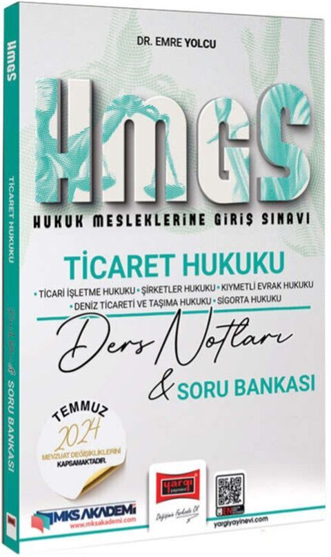 Yargı Yayınları 2025 Hukuk Mesleklerine Giriş Sınavı Ticaret Hukuku Ders Notları Soru Bankası