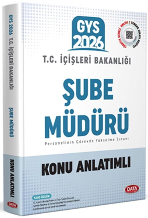 Data Yayınları 2026 GYS T.C. İçişleri Bakanlığı Şube Müdürü Konu Anlatımlı