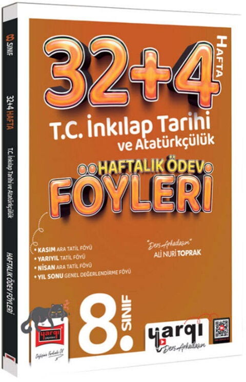Ders Arkadaşım 8. Sınıf T.C. İnkılap Tarihi ve Atatürkçülük 32+4 Haftalık Ödev Föyleri