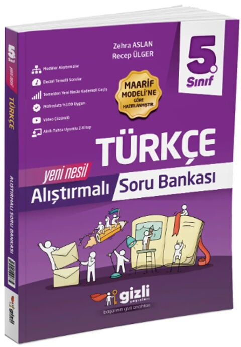 Gizli Yayınları 5. Sınıf Türkçe Alıştırmalı Soru Bankası