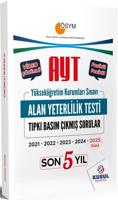 Kurul Yayıncılık AYT Son 4 Yıl Tıpkı Basım Çıkmış Sorular ve Video Çözümleri