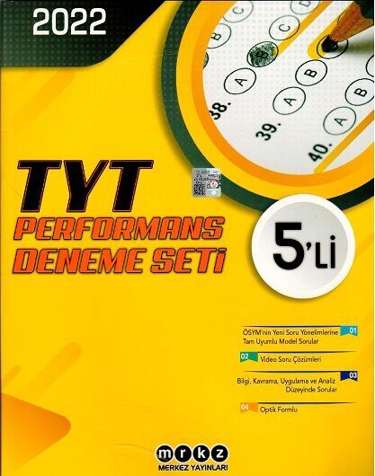 Merkez Yayınları TYT Performans 5 li Deneme