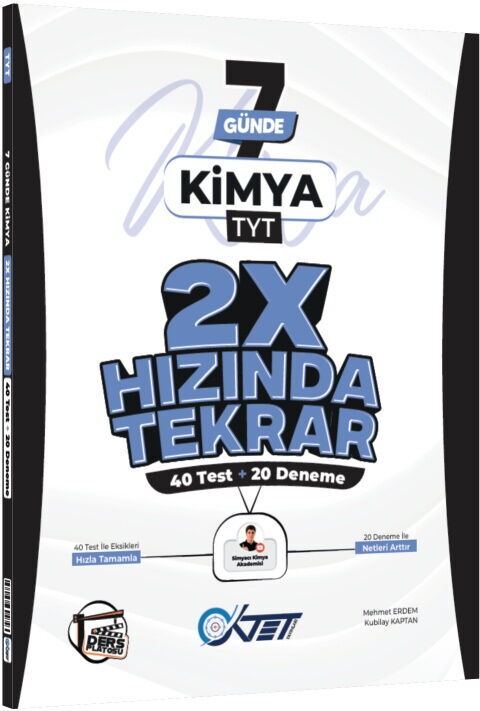 Oktet Yayınları TYT Kimya Ders Platosu 7 Günde 2X Hızında Tekrar Deneme