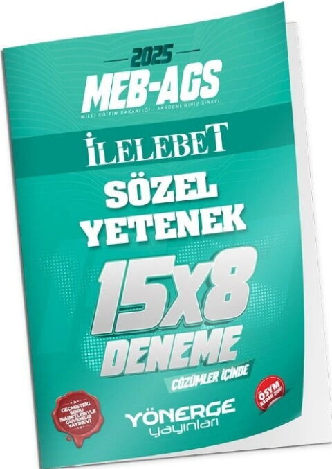 Yönerge Yayınları 2025 MEB AGS Sözel Yetenek İLELEBET 15 x 8 Deneme