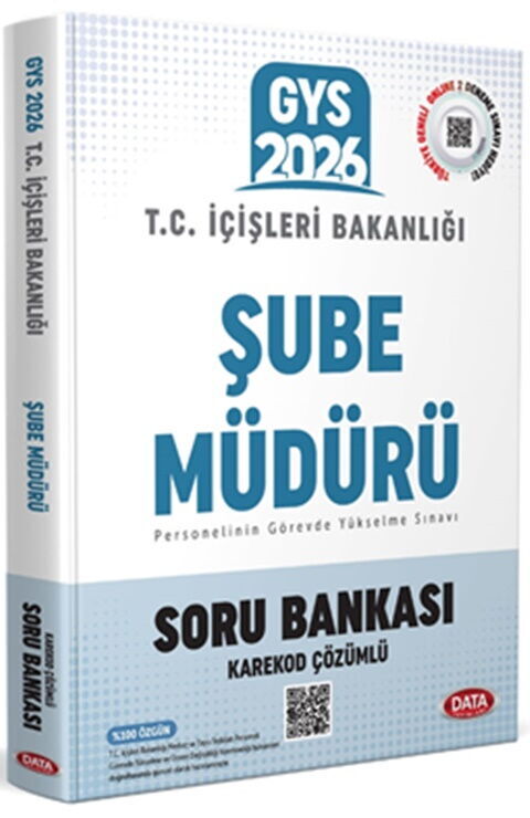 Data Yayınları 2026 GYS T.C. İçişleri Bakanlığı Şube Müdürü Soru Bankası