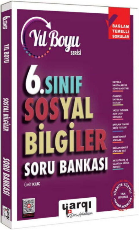 Ders Arkadaşım 6. Sınıf Sosyal Bilgiler Yıl Boyu Soru Bankası