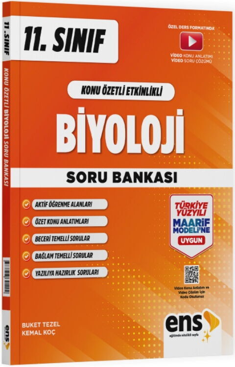 ENS Yayıncılık 11. Sınıf Biyoloji Konu Özetli Etkinlikli Soru Bankası